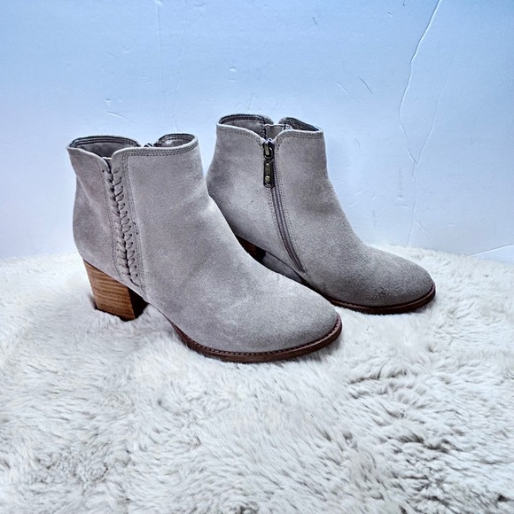 Blondo Waterproof‎ Suede Braided Zip Ankle Boots Women's Size 77 - Picture 4 of 12